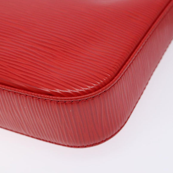 LOUIS VUITTON Epi Pochette Accessoires Pouch Red M52947 LV Auth 141595