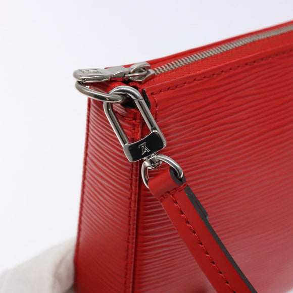 LOUIS VUITTON Epi Pochette Accessoires Pouch Red M52947 LV Auth 141595