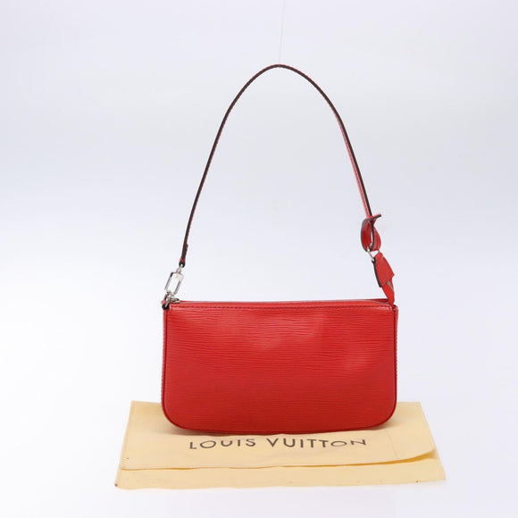 LOUIS VUITTON Epi Pochette Accessoires Pouch Red M52947 LV Auth 141595