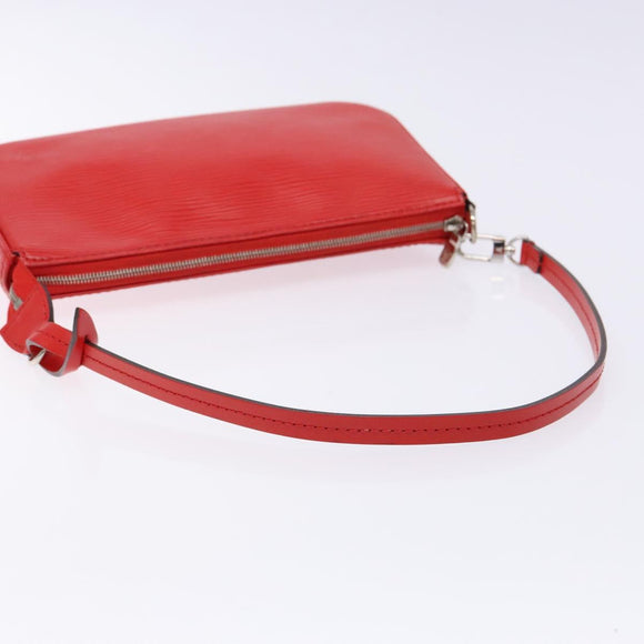 LOUIS VUITTON Epi Pochette Accessoires Pouch Red M52947 LV Auth 141595