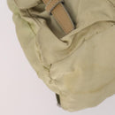 PRADA Backpack Nylon Beige Silver Auth 141598-16