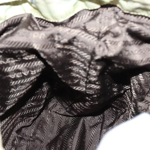 PRADA Backpack Nylon Beige Silver Auth 141598