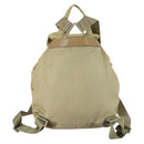 PRADA Backpack Nylon Beige Silver Auth 141598-2