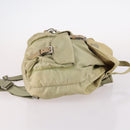 PRADA Backpack Nylon Beige Silver Auth 141598-3