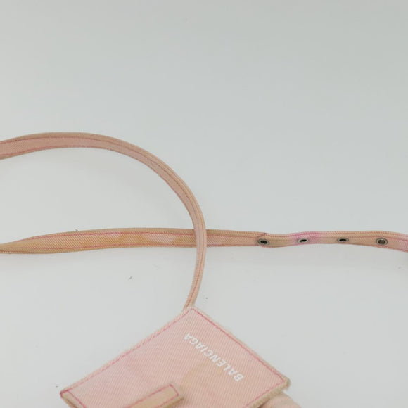 BALENCIAGA Bistro Hand Bag Enamel 2way Pink Silver 671342 Auth 141599