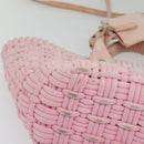 BALENCIAGA Bistro Hand Bag Enamel 2way Pink Silver 671342 Auth 141599-9