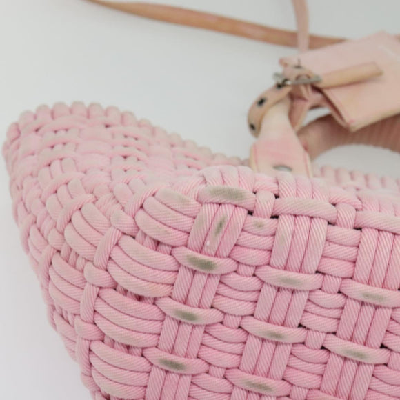 BALENCIAGA Bistro Hand Bag Enamel 2way Pink Silver 671342 Auth 141599