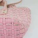 BALENCIAGA Bistro Hand Bag Enamel 2way Pink Silver 671342 Auth 141599-16