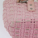 BALENCIAGA Bistro Hand Bag Enamel 2way Pink Silver 671342 Auth 141599-17