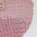 BALENCIAGA Bistro Hand Bag Enamel 2way Pink Silver 671342 Auth 141599-18