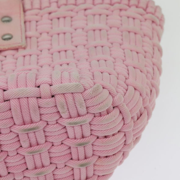 BALENCIAGA Bistro Hand Bag Enamel 2way Pink Silver 671342 Auth 141599