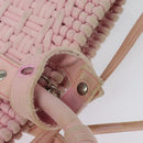 BALENCIAGA Bistro Hand Bag Enamel 2way Pink Silver 671342 Auth 141599-10