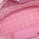 BALENCIAGA Bistro Hand Bag Enamel 2way Pink Silver 671342 Auth 141599-11