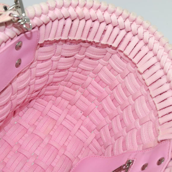 BALENCIAGA Bistro Hand Bag Enamel 2way Pink Silver 671342 Auth 141599