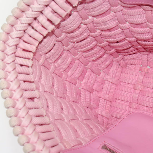 BALENCIAGA Bistro Hand Bag Enamel 2way Pink Silver 671342 Auth 141599