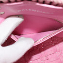 BALENCIAGA Bistro Hand Bag Enamel 2way Pink Silver 671342 Auth 141599-23