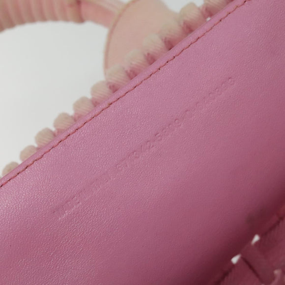 BALENCIAGA Bistro Hand Bag Enamel 2way Pink Silver 671342 Auth 141599