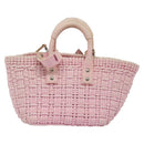 BALENCIAGA Bistro Hand Bag Enamel 2way Pink Silver 671342 Auth 141599-2