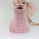 BALENCIAGA Bistro Hand Bag Enamel 2way Pink Silver 671342 Auth 141599-4