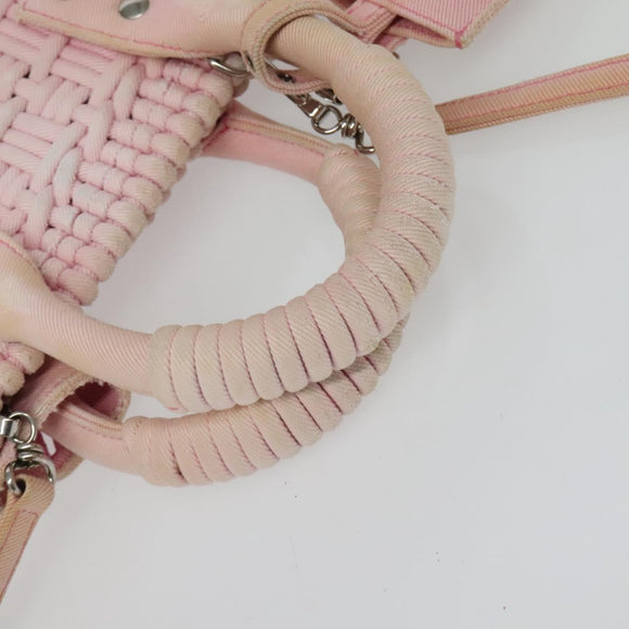 BALENCIAGA Bistro Hand Bag Enamel 2way Pink Silver 671342 Auth 141599