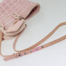 BALENCIAGA Bistro Hand Bag Enamel 2way Pink Silver 671342 Auth 141599-8