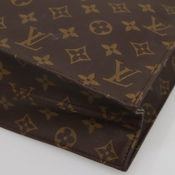 LOUIS VUITTON Monogram Sac Plat Hand Bag M51140 LV Auth 141603
