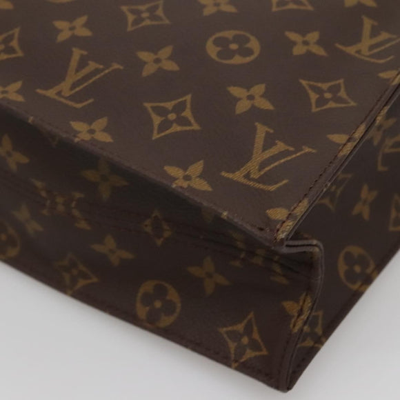 LOUIS VUITTON Monogram Sac Plat Hand Bag M51140 LV Auth 141603