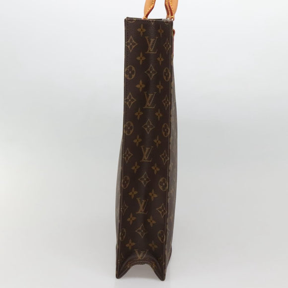 LOUIS VUITTON Monogram Sac Plat Hand Bag M51140 LV Auth 141603