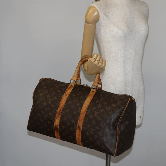 LOUIS VUITTON Monogram Keepall 45 Boston Bag M41428 LV Auth 141604