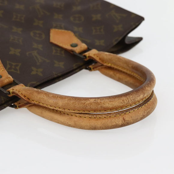 LOUIS VUITTON Monogram Sac Plat Hand Bag M51140 LV Auth 141606