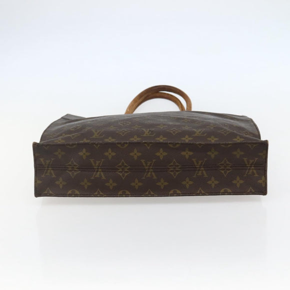 LOUIS VUITTON Monogram Sac Plat Hand Bag M51140 LV Auth 141606