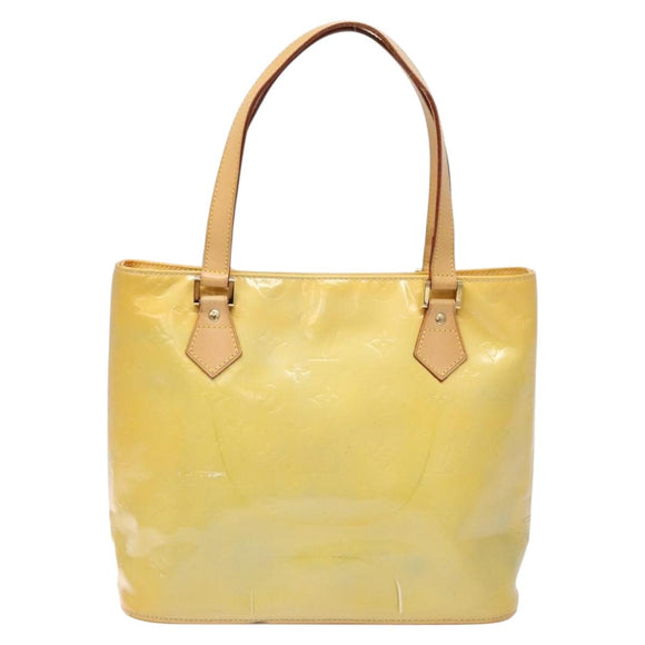 LOUIS VUITTON Monogram Vernis Houston Hand Bag Gris M91053 LV Auth 141607