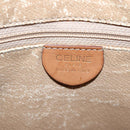 CELINE Macadam Canvas Tote Bag PVC Leather Brown Gold Auth 141610-18