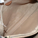 CELINE Macadam Canvas Tote Bag PVC Leather Brown Gold Auth 141610-11