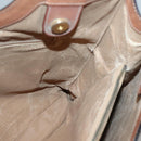 CELINE Macadam Canvas Tote Bag PVC Leather Brown Gold Auth 141610-19