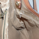 CELINE Macadam Canvas Tote Bag PVC Leather Brown Gold Auth 141610-20