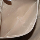 CELINE Macadam Canvas Tote Bag PVC Leather Brown Gold Auth 141610-21