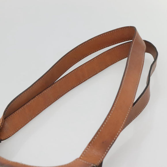 CELINE Macadam Canvas Tote Bag PVC Leather Brown Gold Auth 141610