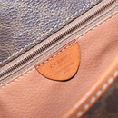 CELINE Macadam Canvas Circle Shoulder Bag PVC Leather Brown Gold Auth 141611-12