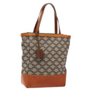 CELINE Triomphe Tote Bag Canvas Beige Gold Auth 141612-1