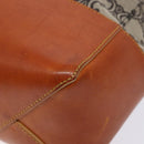 CELINE Triomphe Tote Bag Canvas Beige Gold Auth 141612-8