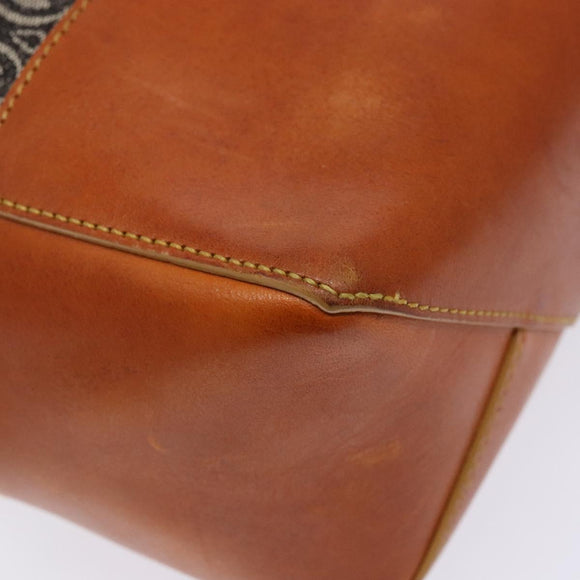 CELINE Triomphe Tote Bag Canvas Beige Gold Auth 141612