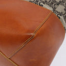 CELINE Triomphe Tote Bag Canvas Beige Gold Auth 141612-16
