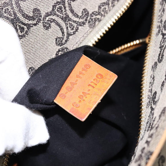 CELINE Triomphe Tote Bag Canvas Beige Gold Auth 141612