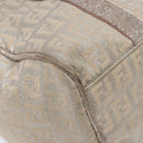 FENDI Zucchino Canvas Hand Bag Pink Gold Auth 141613-14