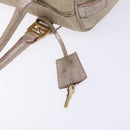 FENDI Zucchino Canvas Hand Bag Pink Gold Auth 141613-10