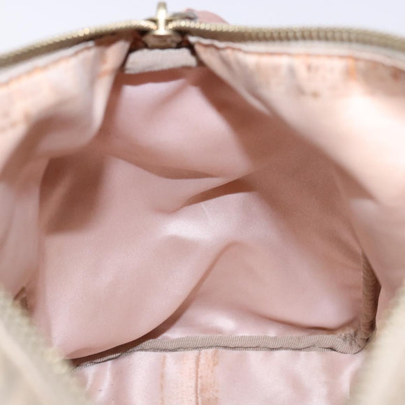 FENDI Zucchino Canvas Hand Bag Pink Gold Auth 141613