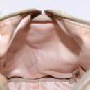 FENDI Zucchino Canvas Hand Bag Pink Gold Auth 141613-21