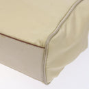 PRADA Hand Bag Nylon Beige Gold Auth 141616-16