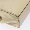 PRADA Hand Bag Nylon Beige Gold Auth 141616-17